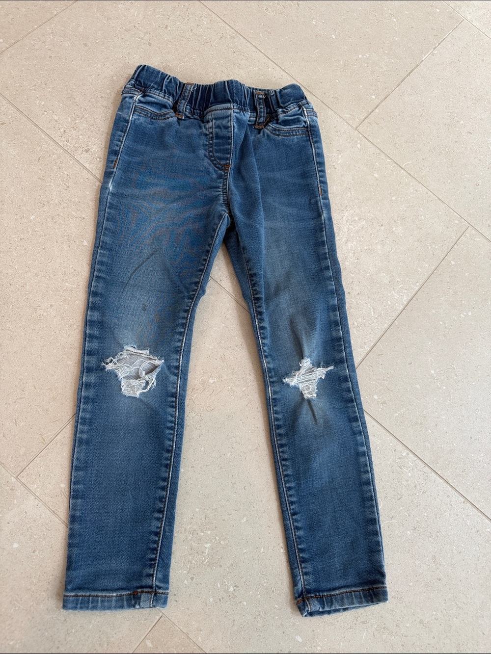 Mini Boden blue distressed denim jeans